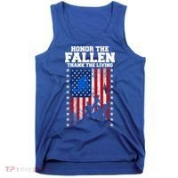 Honor The Fallen Thank The Living Memorial Day Gift Tank Top thumb 0