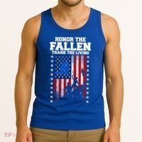 Honor The Fallen Thank The Living Memorial Day Gift Tank Top thumb 3