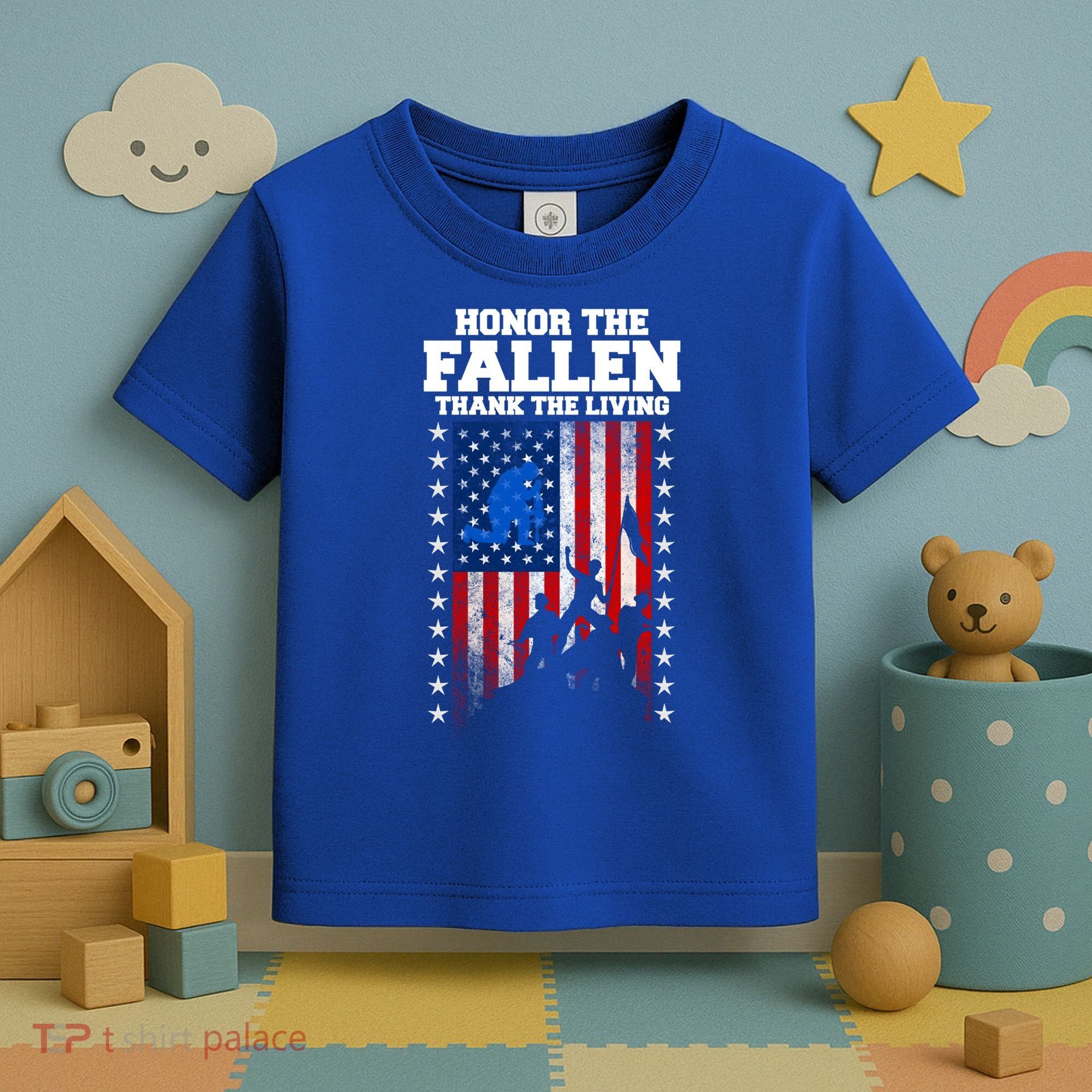 Honor The Fallen Thank The Living Memorial Day Gift Toddler T-Shirt