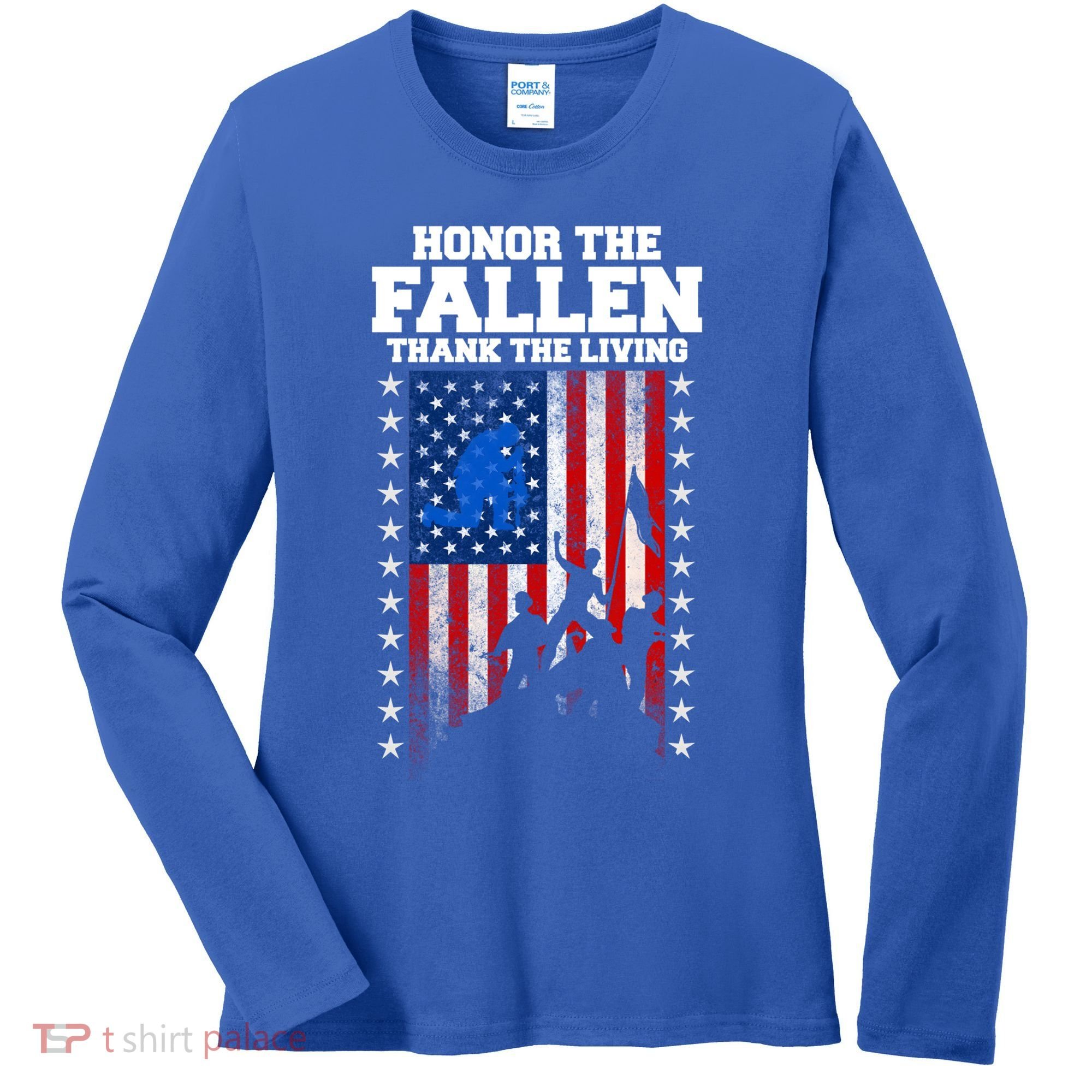 Honor The Fallen Thank The Living Memorial Day Gift Women's Long Sleeve Shirt