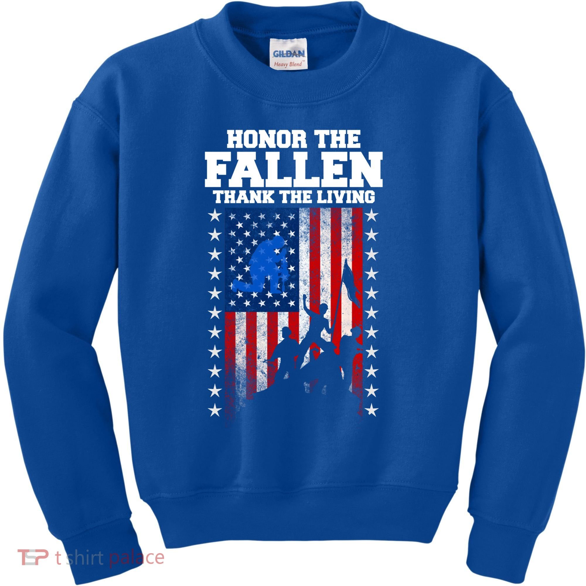 Honor The Fallen Thank The Living Memorial Day Gift Kids Sweatshirt