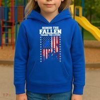 Honor The Fallen Thank The Living Memorial Day Gift Kids Hoodie thumb 3