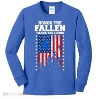 Honor The Fallen Thank The Living Memorial Day Gift Kids Long Sleeve Shirt thumb 0