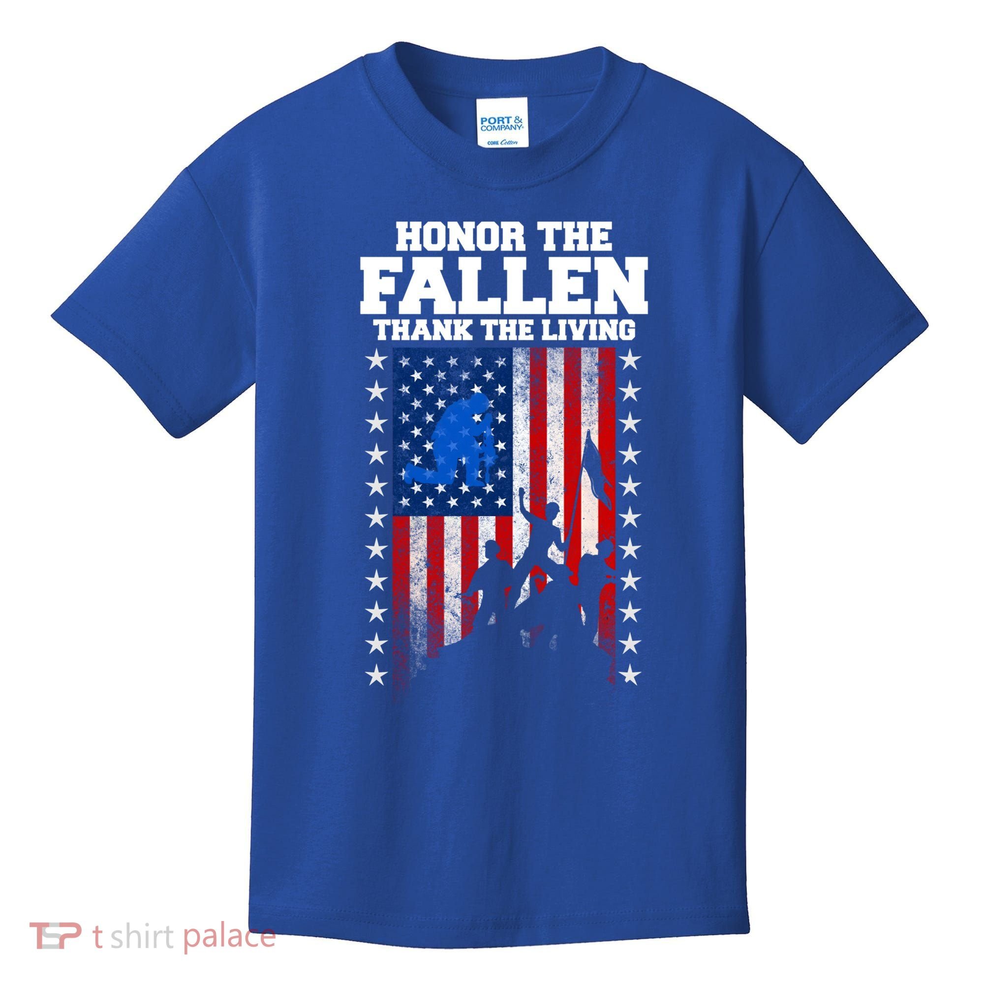 Honor The Fallen Thank The Living Memorial Day Gift Kids T-Shirt