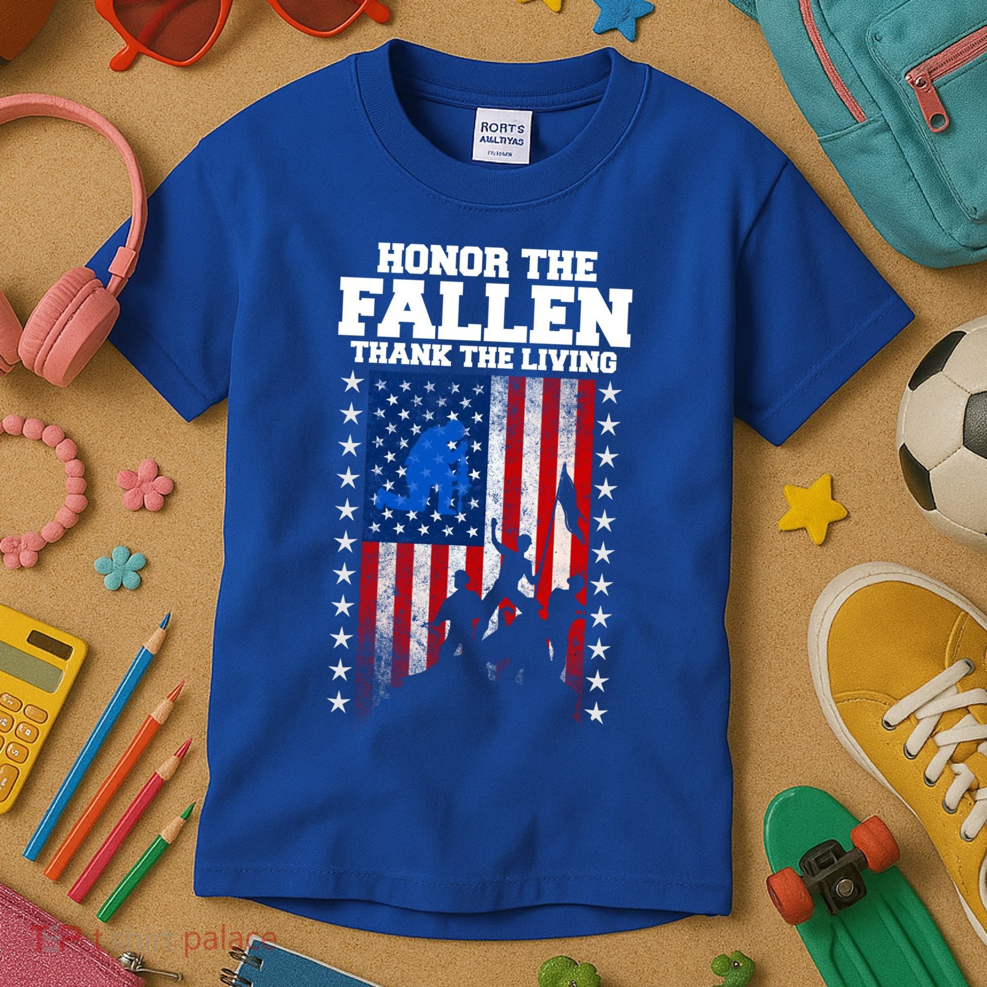 Honor The Fallen Thank The Living Memorial Day Gift Kids T-Shirt