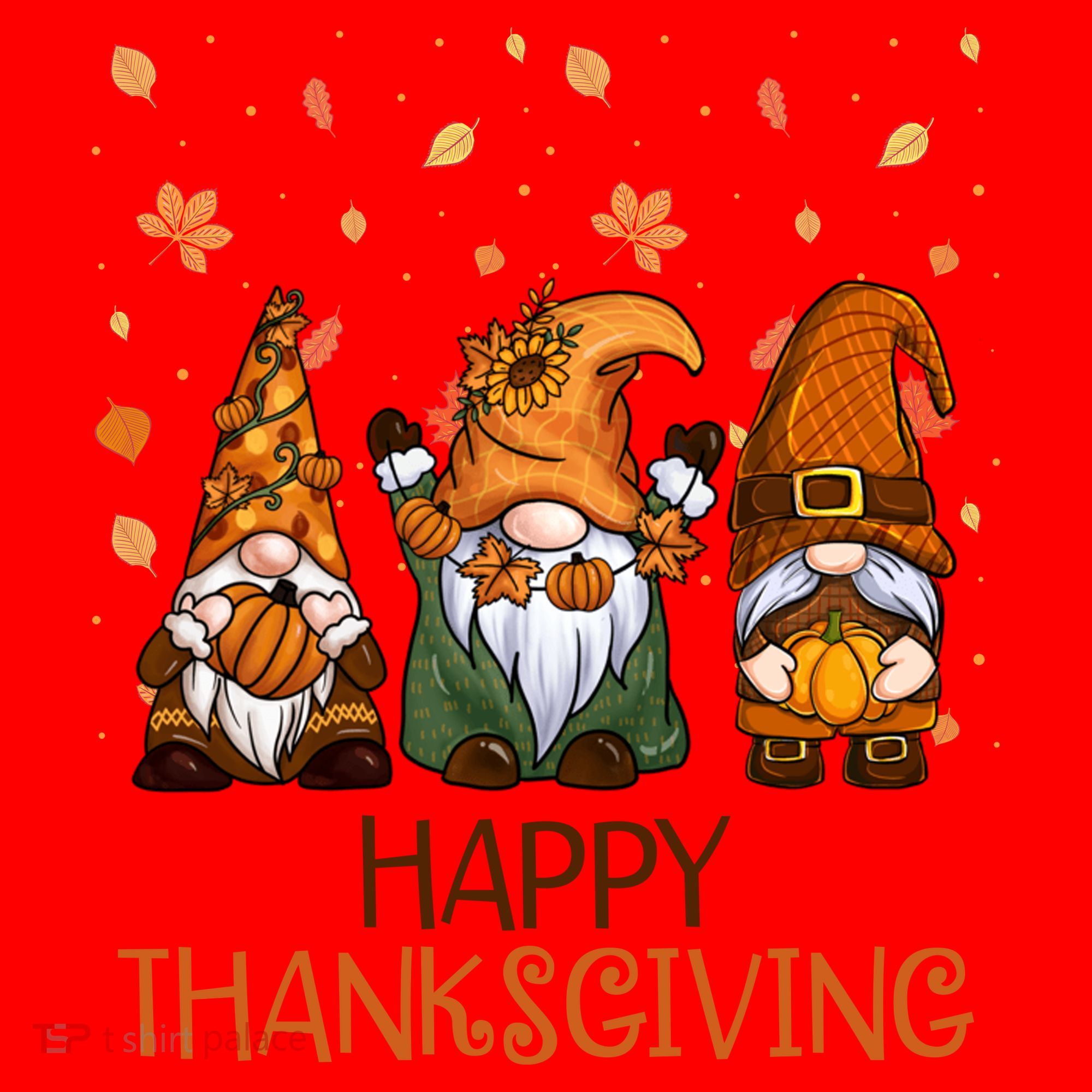 Happy Thanksgiving Gnome Squad Santa Hat