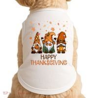 Happy Thanksgiving Gnome Squad Doggie Tank thumb 0