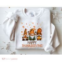 Happy Thanksgiving Gnome Squad Sweatshirt thumb 2