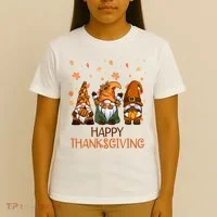 Happy Thanksgiving Gnome Squad T-Shirt thumb 4