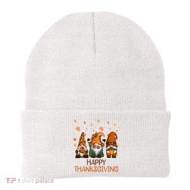 Happy Thanksgiving Gnome Squad Beanie