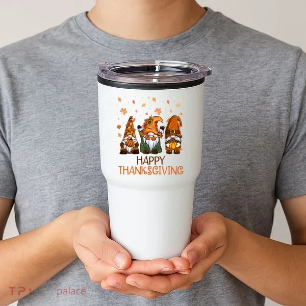 Happy Thanksgiving Gnome Squad Tumbler