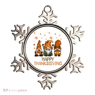 Happy Thanksgiving Gnome Squad Ornament