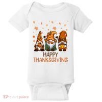 Happy Thanksgiving Gnome Squad Baby Bodysuit thumb 0