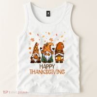 Happy Thanksgiving Gnome Squad Tank Top thumb 2