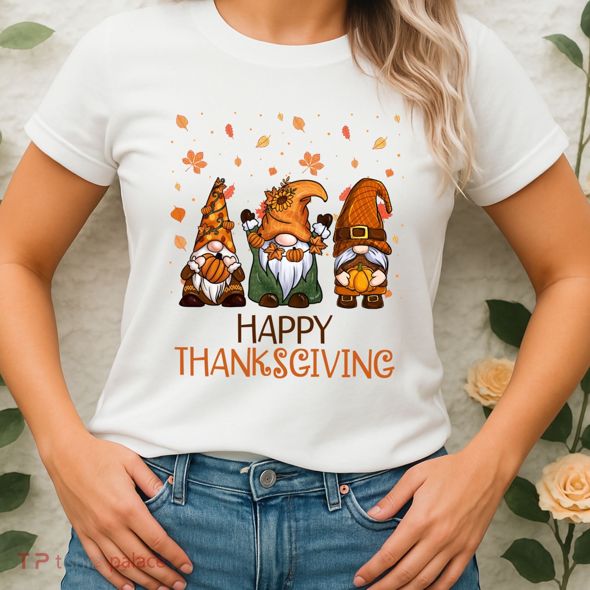 Happy Thanksgiving Gnome Squad Women's T-Shirt