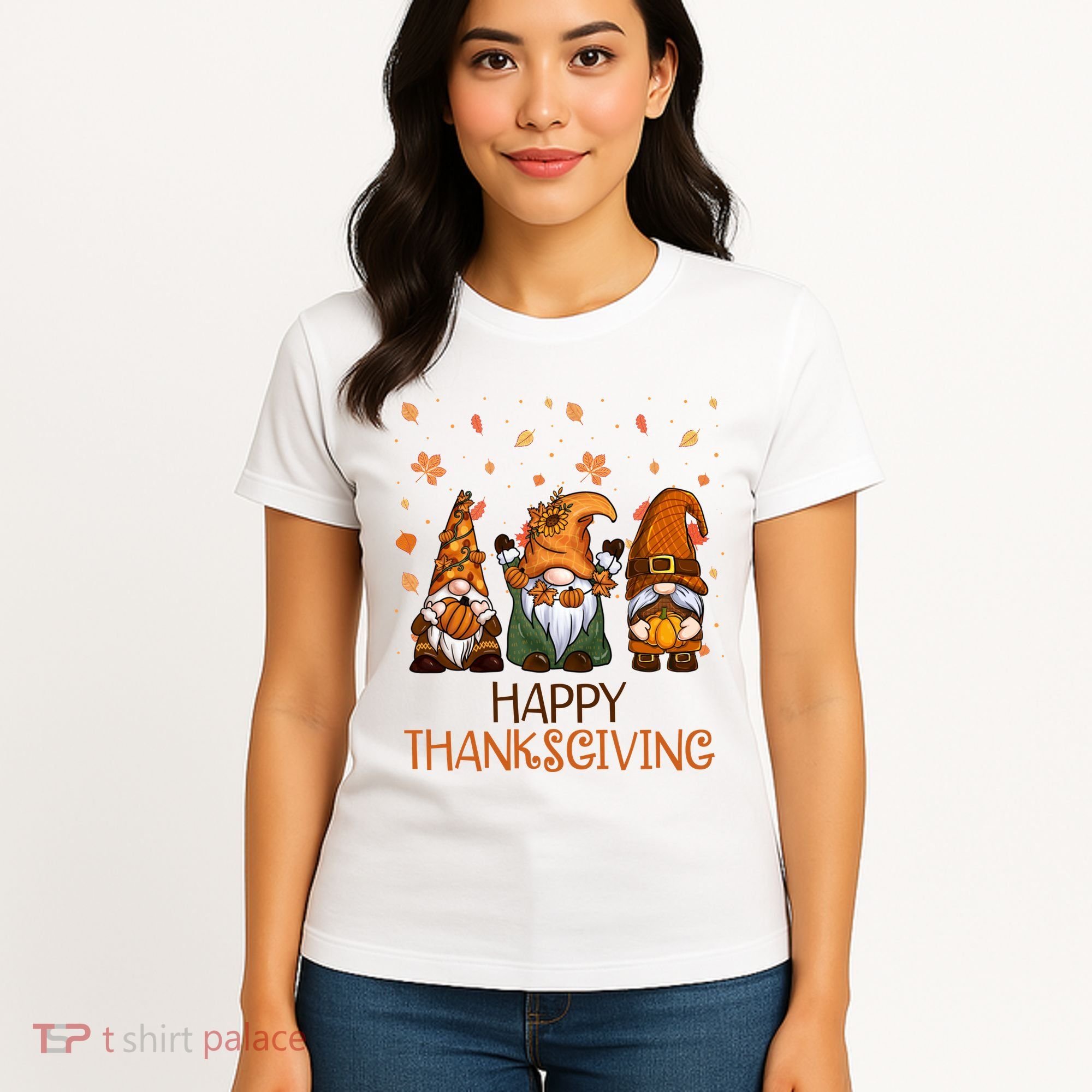 Happy Thanksgiving Gnome Squad Women's T-Shirt