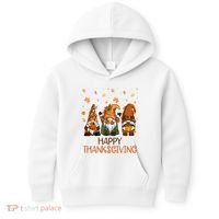 Happy Thanksgiving Gnome Squad Kids Hoodie thumb 0