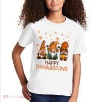 Happy Thanksgiving Gnome Squad Kids T-Shirt thumb 2