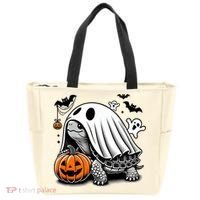 Halloween Turtle Ghost Pumpkin Costume Terrapin Tortoise Tote Bag thumb 0
