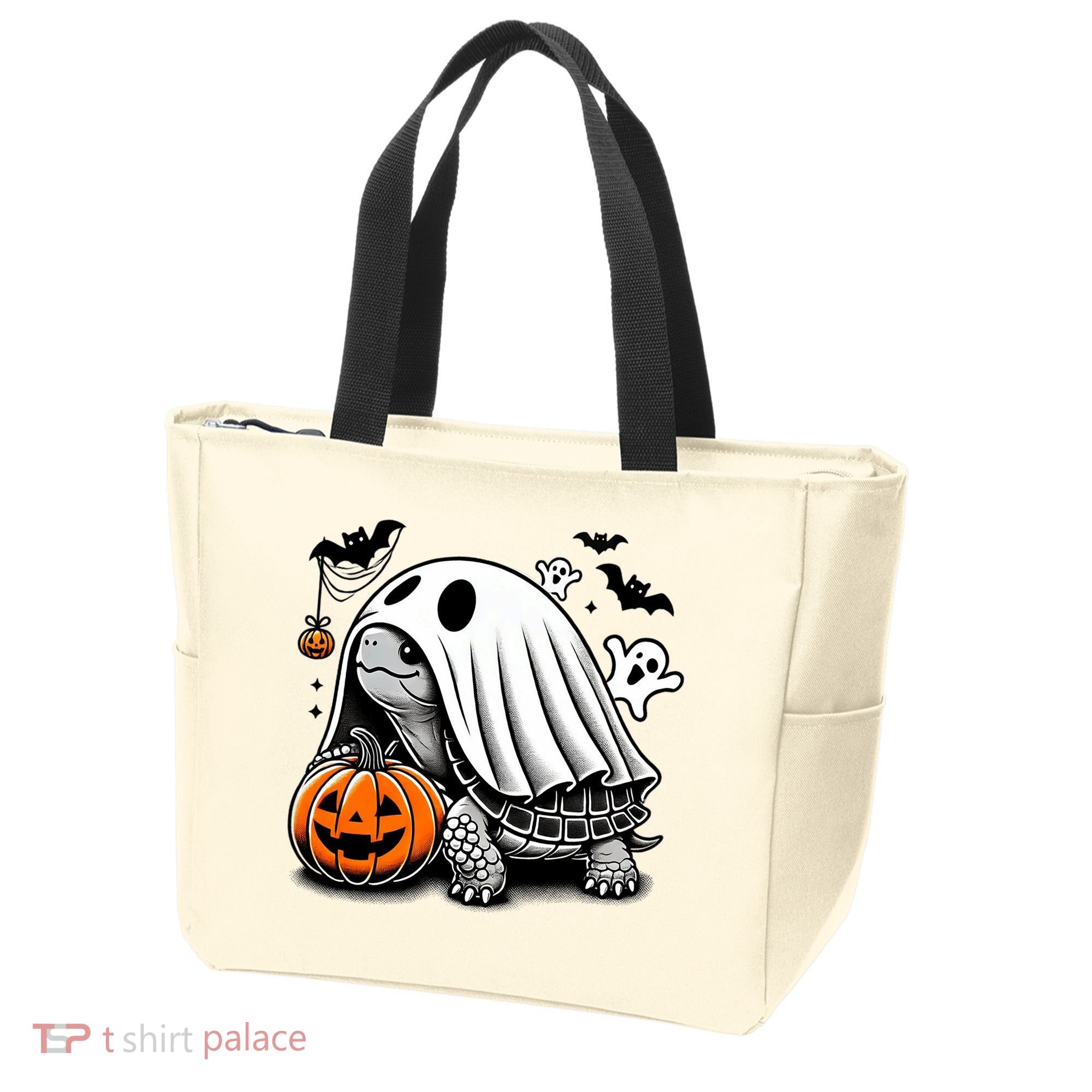 Halloween Turtle Ghost Pumpkin Costume Terrapin Tortoise Tote Bag