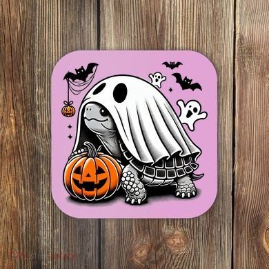 Halloween Turtle Ghost Pumpkin Costume Terrapin Tortoise Coaster