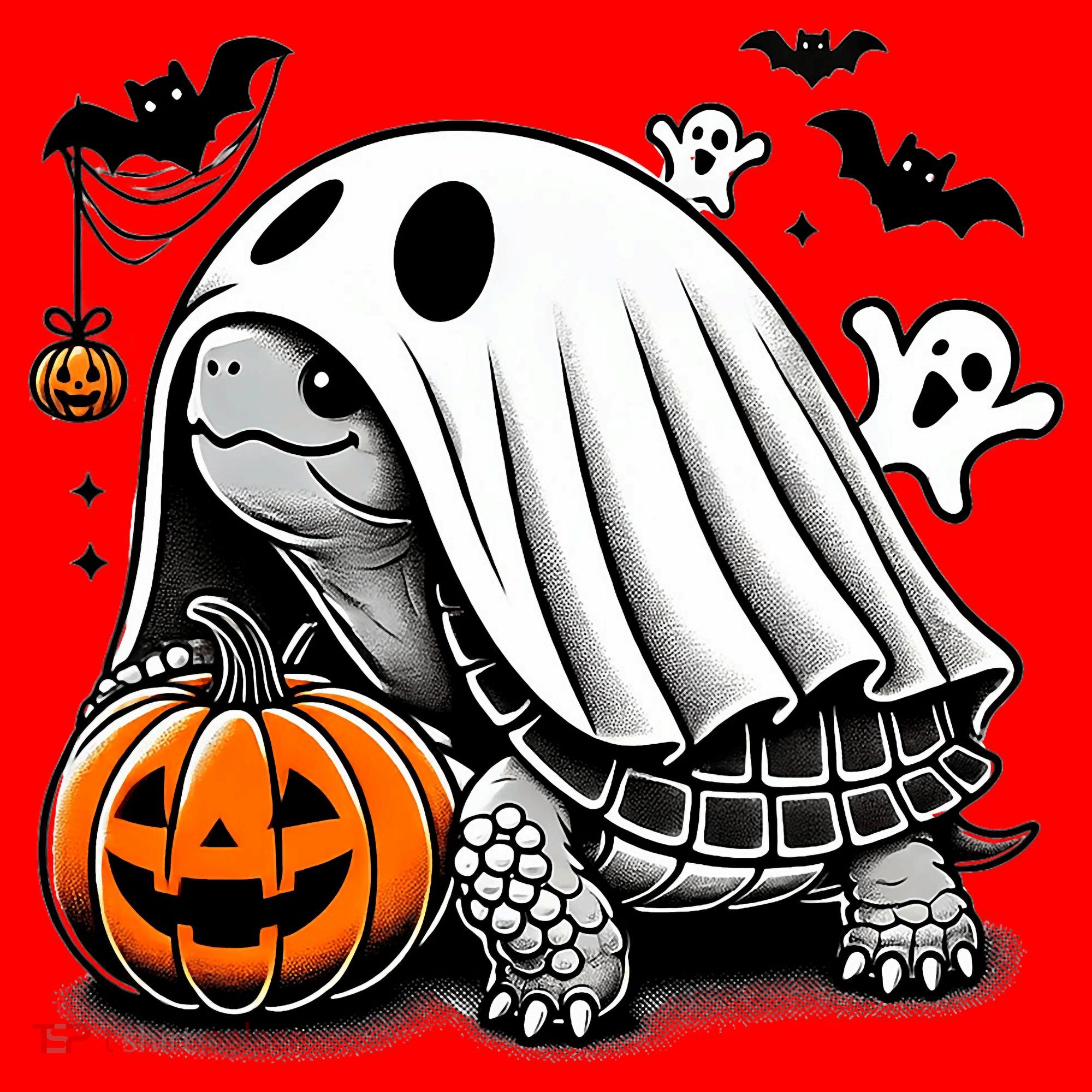 Halloween Turtle Ghost Pumpkin Costume Terrapin Tortoise Santa Hat