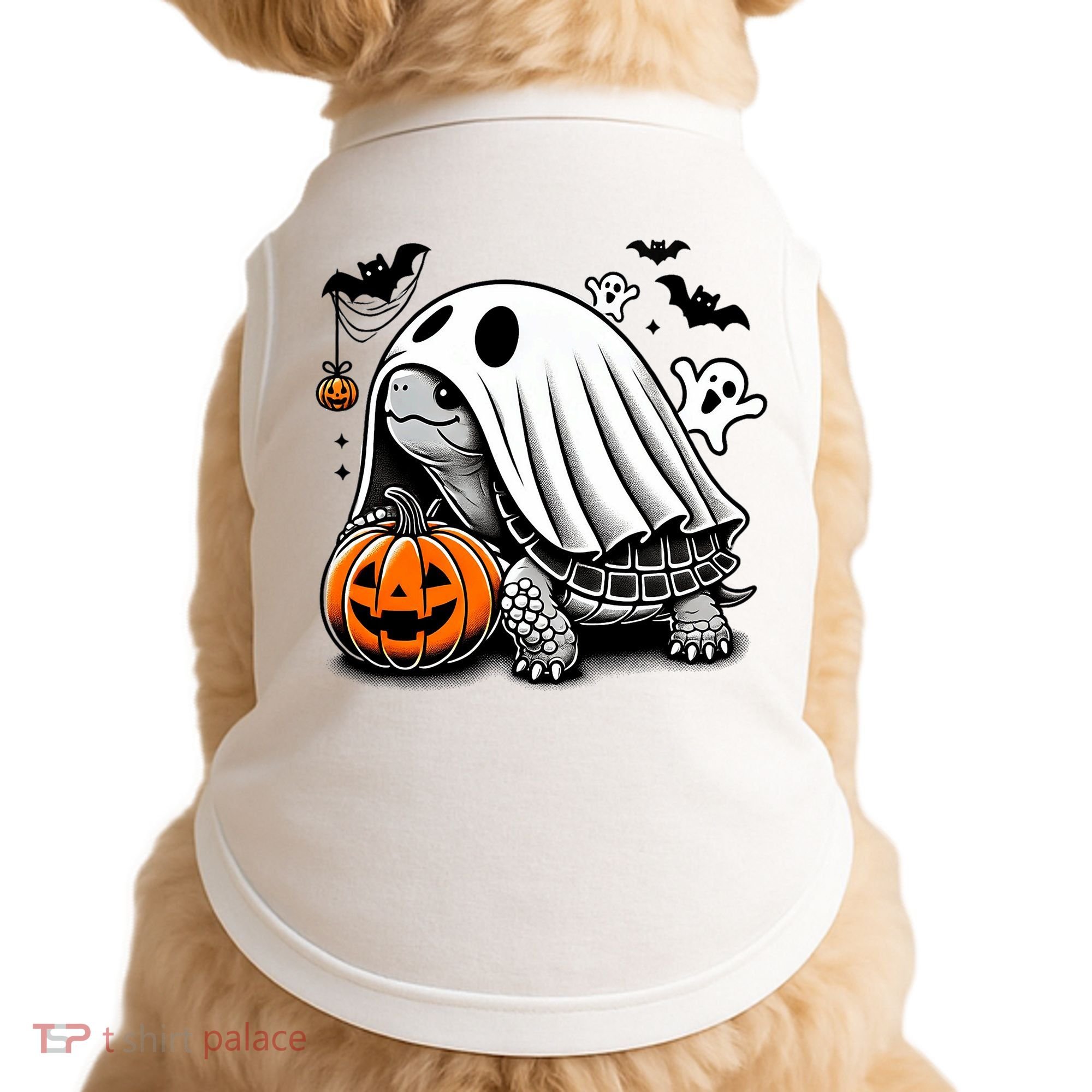 Halloween Turtle Ghost Pumpkin Costume Terrapin Tortoise Doggie Tank