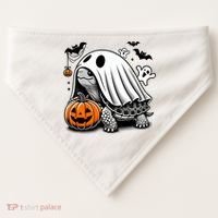 Halloween Turtle Ghost Pumpkin Costume Terrapin Tortoise USA-Made Doggie Bandana thumb 0