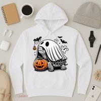 Halloween Turtle Ghost Pumpkin Costume Terrapin Tortoise Hoodie thumb 3