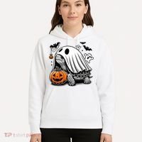 Halloween Turtle Ghost Pumpkin Costume Terrapin Tortoise Hoodie thumb 5