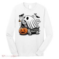 Halloween Turtle Ghost Pumpkin Costume Terrapin Tortoise Long Sleeve Shirt thumb 0