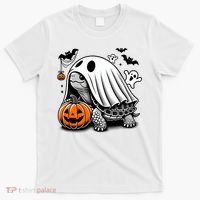 Halloween Turtle Ghost Pumpkin Costume Terrapin Tortoise T-Shirt thumb 0