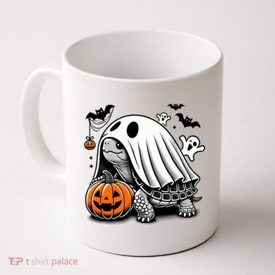 Halloween Turtle Ghost Pumpkin Costume Terrapin Tortoise Coffee Mug