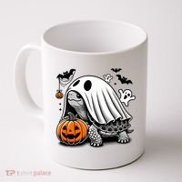 Halloween Turtle Ghost Pumpkin Costume Terrapin Tortoise Coffee Mug thumb 0