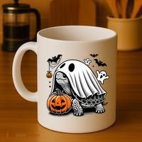 Halloween Turtle Ghost Pumpkin Costume Terrapin Tortoise Coffee Mug thumb 4