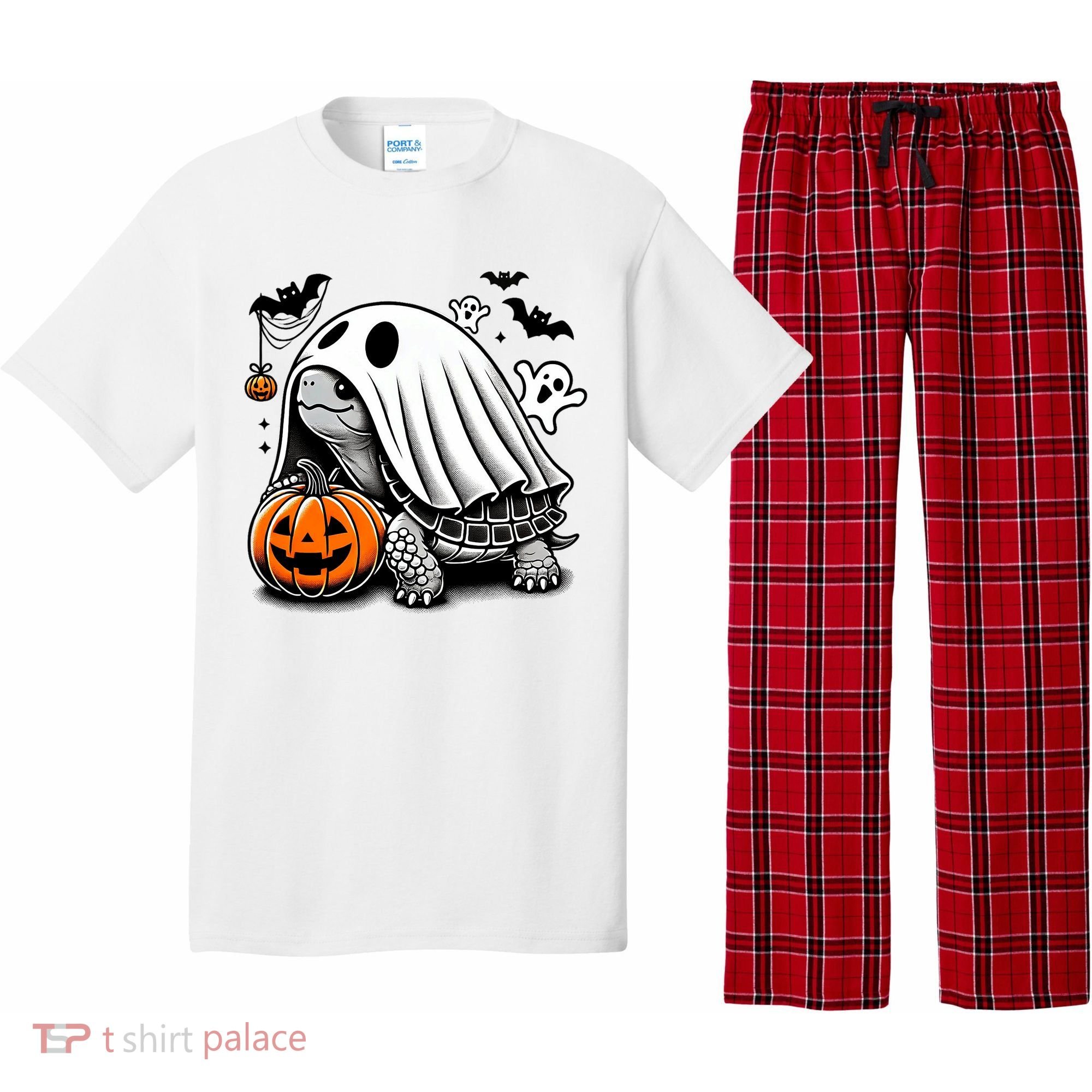 Halloween Turtle Ghost Pumpkin Costume Terrapin Tortoise Pajama Set