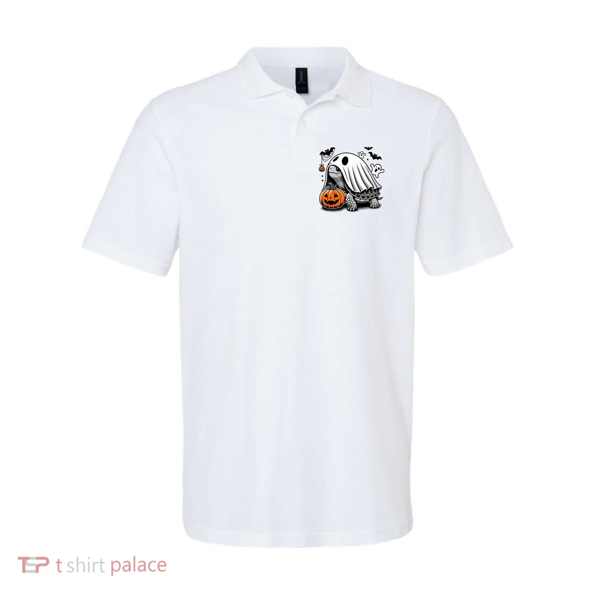 Halloween Turtle Ghost Pumpkin Costume Terrapin Tortoise Polo