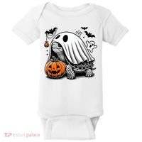 Halloween Turtle Ghost Pumpkin Costume Terrapin Tortoise Baby Bodysuit thumb 0