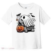 Halloween Turtle Ghost Pumpkin Costume Terrapin Tortoise Toddler T-Shirt thumb 0