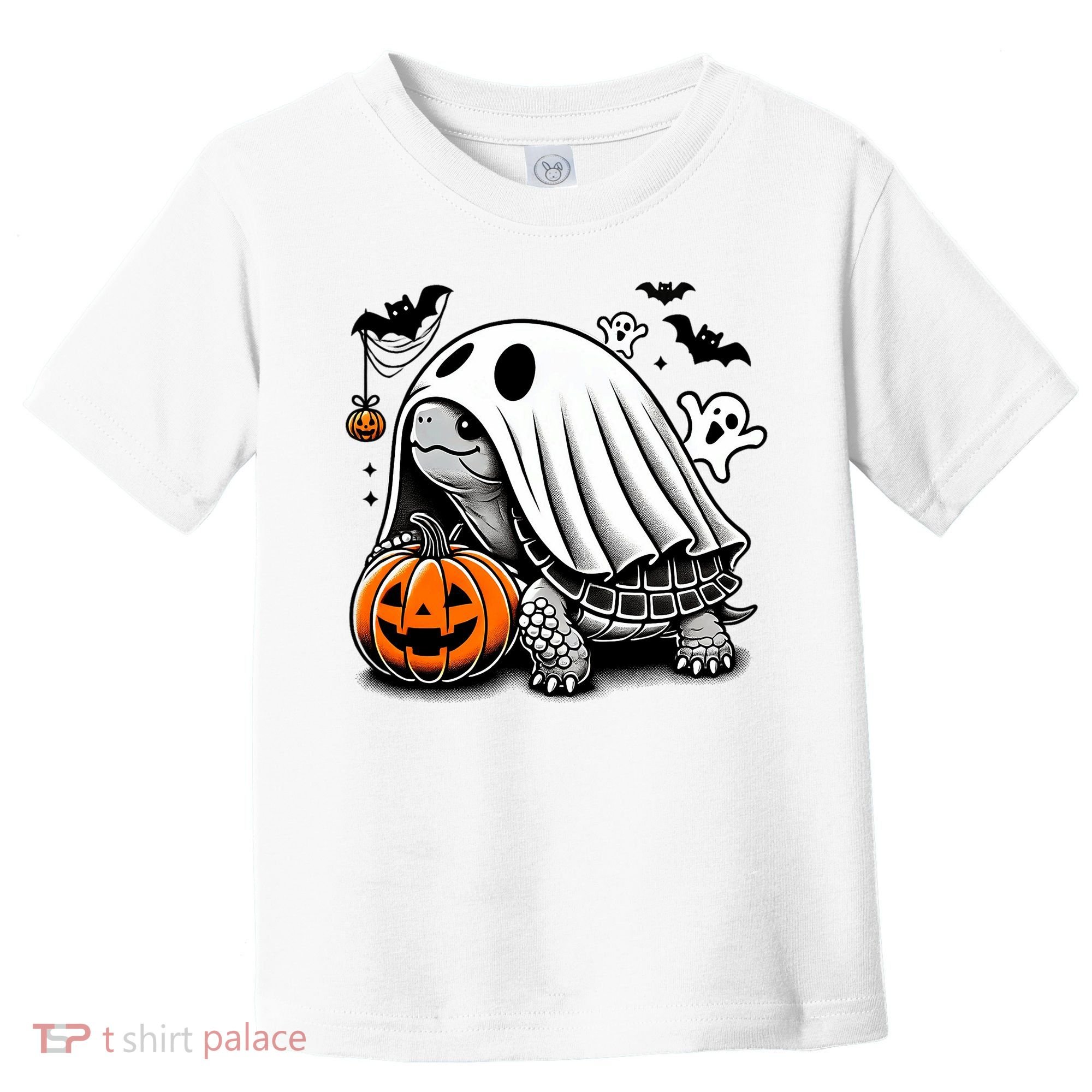 Halloween Turtle Ghost Pumpkin Costume Terrapin Tortoise Toddler T-Shirt