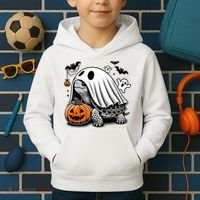 Halloween Turtle Ghost Pumpkin Costume Terrapin Tortoise Kids Hoodie thumb 2