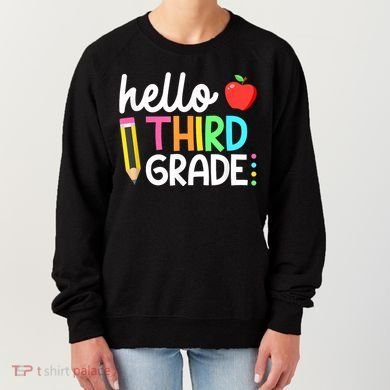 Hello Third Grade Team 3rd Grade Back To School Teacher Women's Sweatshirt
