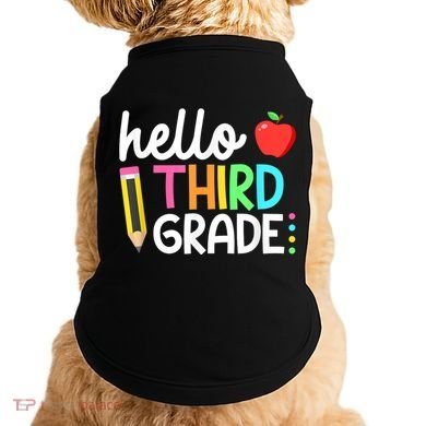 Hello Third Grade Team 3rd Grade Back To School Teacher Doggie Tank