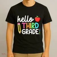 Hello Third Grade Team 3rd Grade Back To School Teacher T-Shirt thumb 3