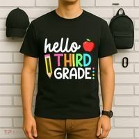 Hello Third Grade Team 3rd Grade Back To School Teacher T-Shirt thumb 6