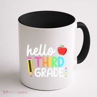 Hello Third Grade Team 3rd Grade Back To School Teacher Coffee Mug thumb 1