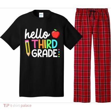 Hello Third Grade Team 3rd Grade Back To School Teacher Pajama Set