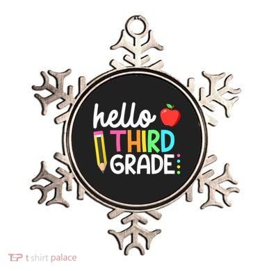 Hello Third Grade Team 3rd Grade Back To School Teacher Ornament