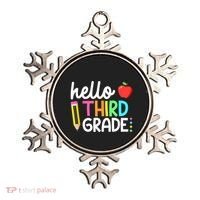 Hello Third Grade Team 3rd Grade Back To School Teacher Ornament thumb 0
