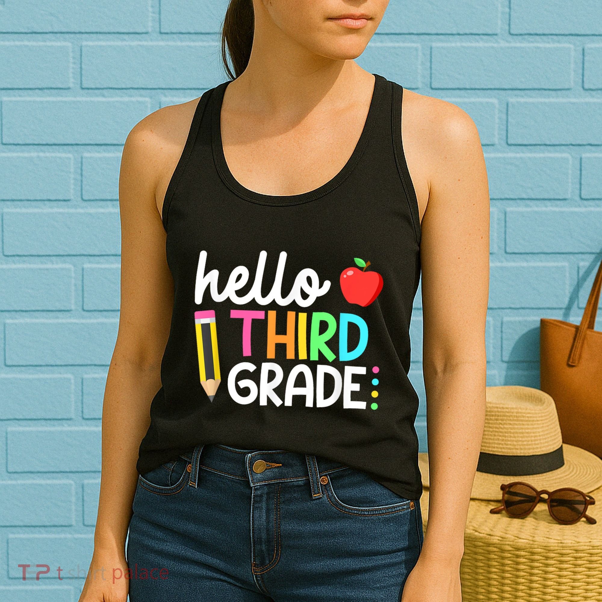 Hello Third Grade Team 3rd Grade Back To School Teacher Women's Tank Top